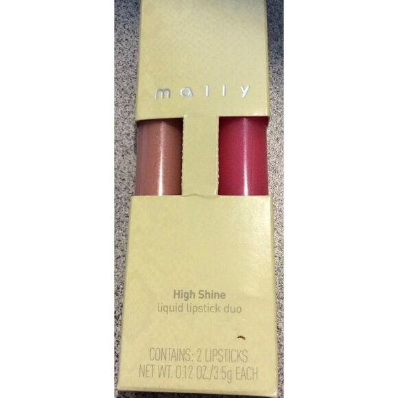 MALLY - NWT High Shine Liquid Lip Balm Duo in Peach & Hot Pink/2 Full-Size Tubes - Picture 10 of 16